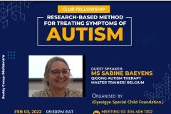 Ms Sabine Baeyens - Qigong Autism Therapy Master Trainer/Belgium