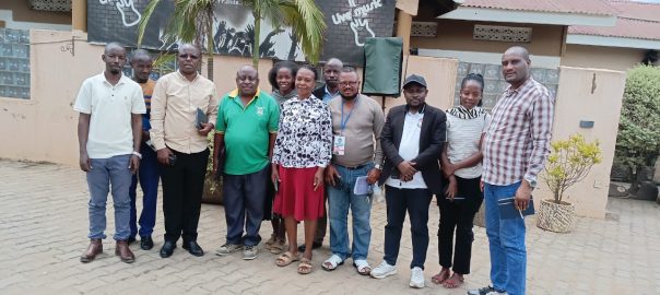 Project team with representatives from refugee communities in mbarara city